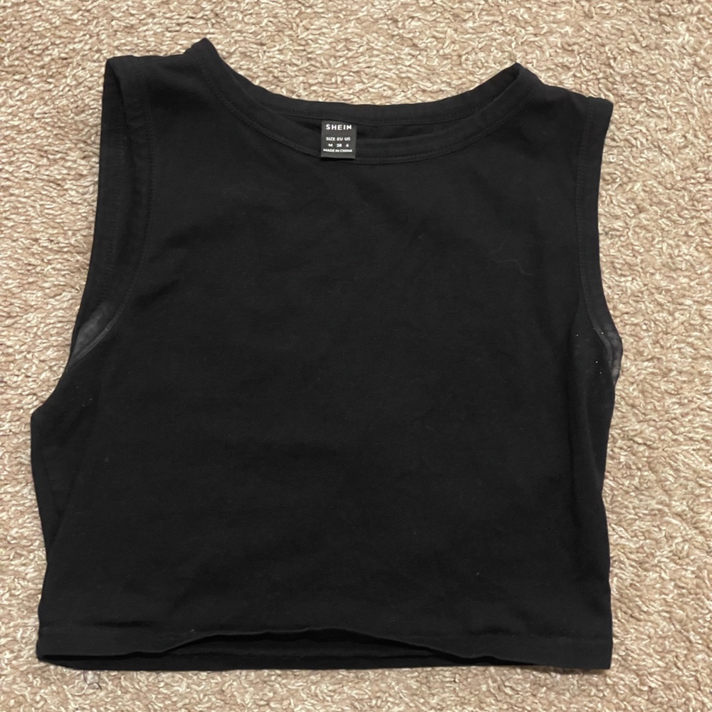 SHEIN black crop tank top